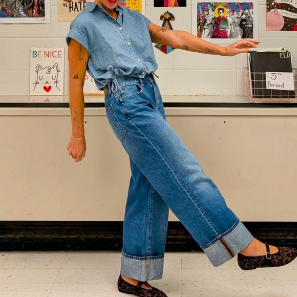 Madewell Superwide-Leg Jeans - Petite - Picture 7 of 11